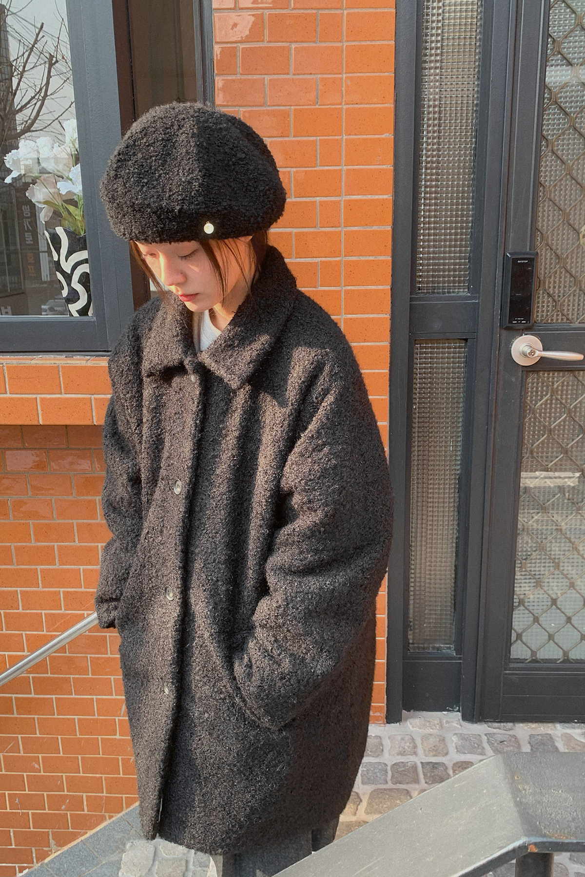 BOUCLE SOFT HALF COAT