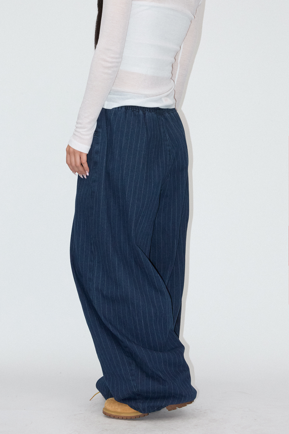 STRIPE MAXI BANDING PANTS