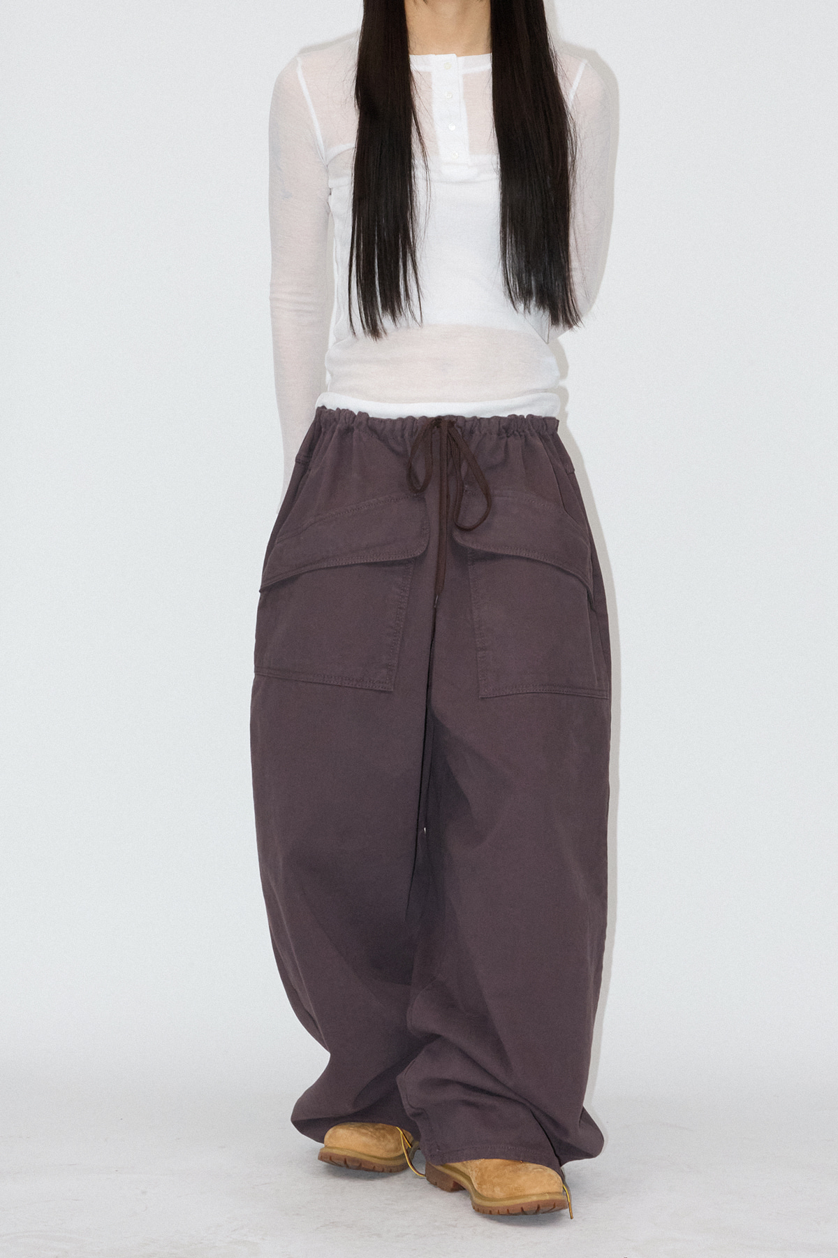 FLAP BIG POCKET BANDING PANTS