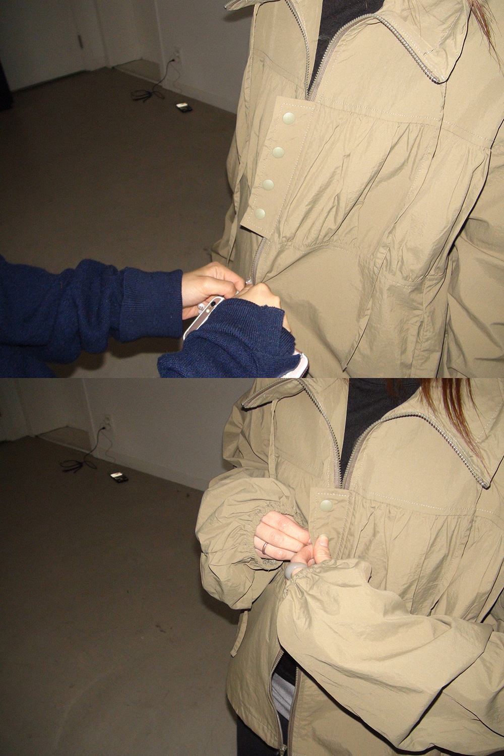 SHIRRING WIND BREAKER