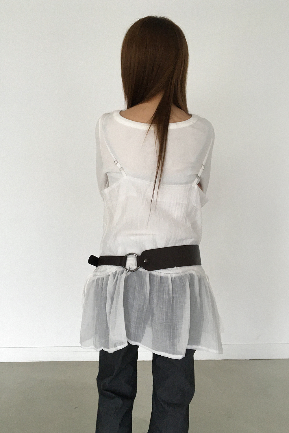 LAYERED SHIRRING BUSTIER