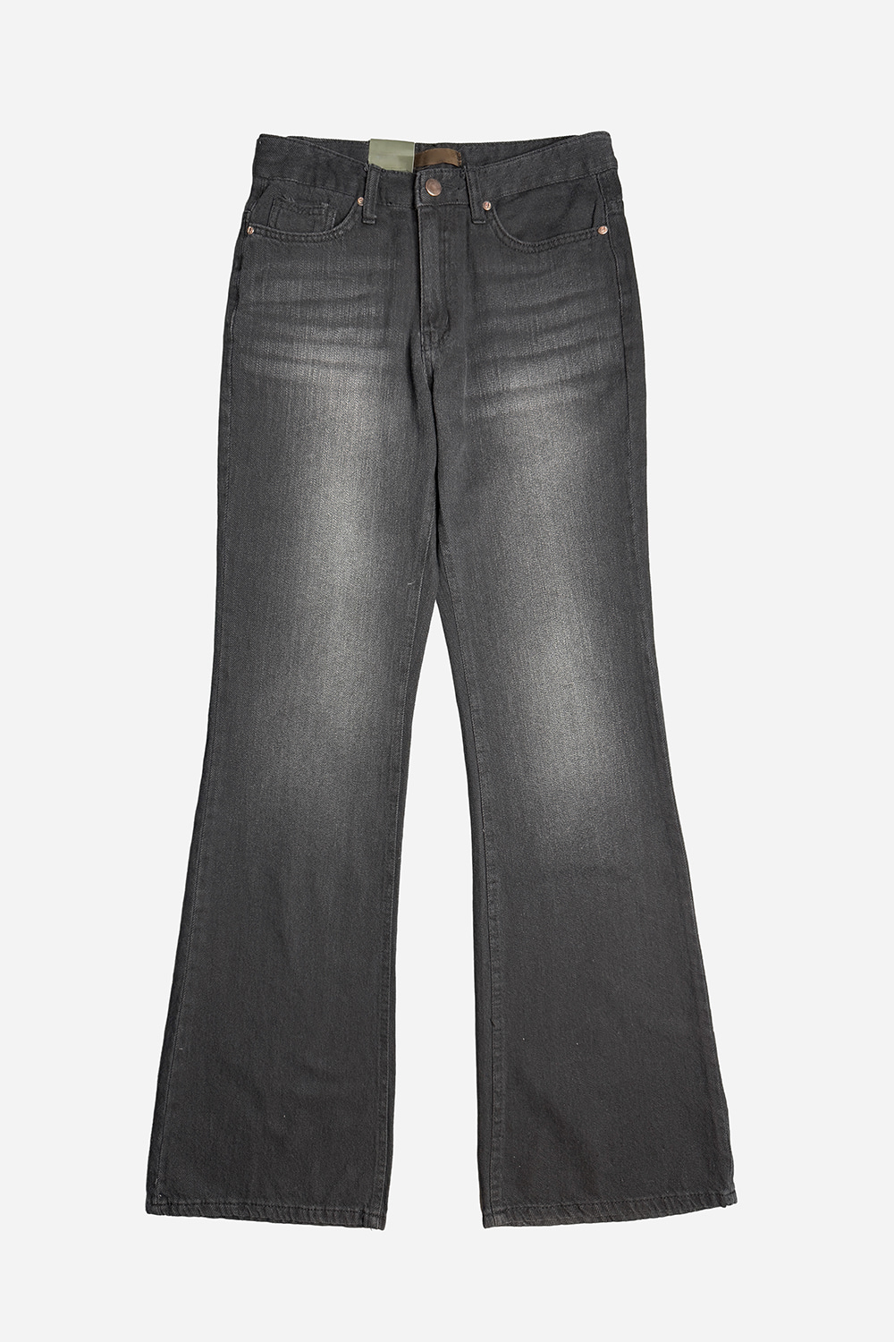 BLACK DENIM BOOTCUT PANTS