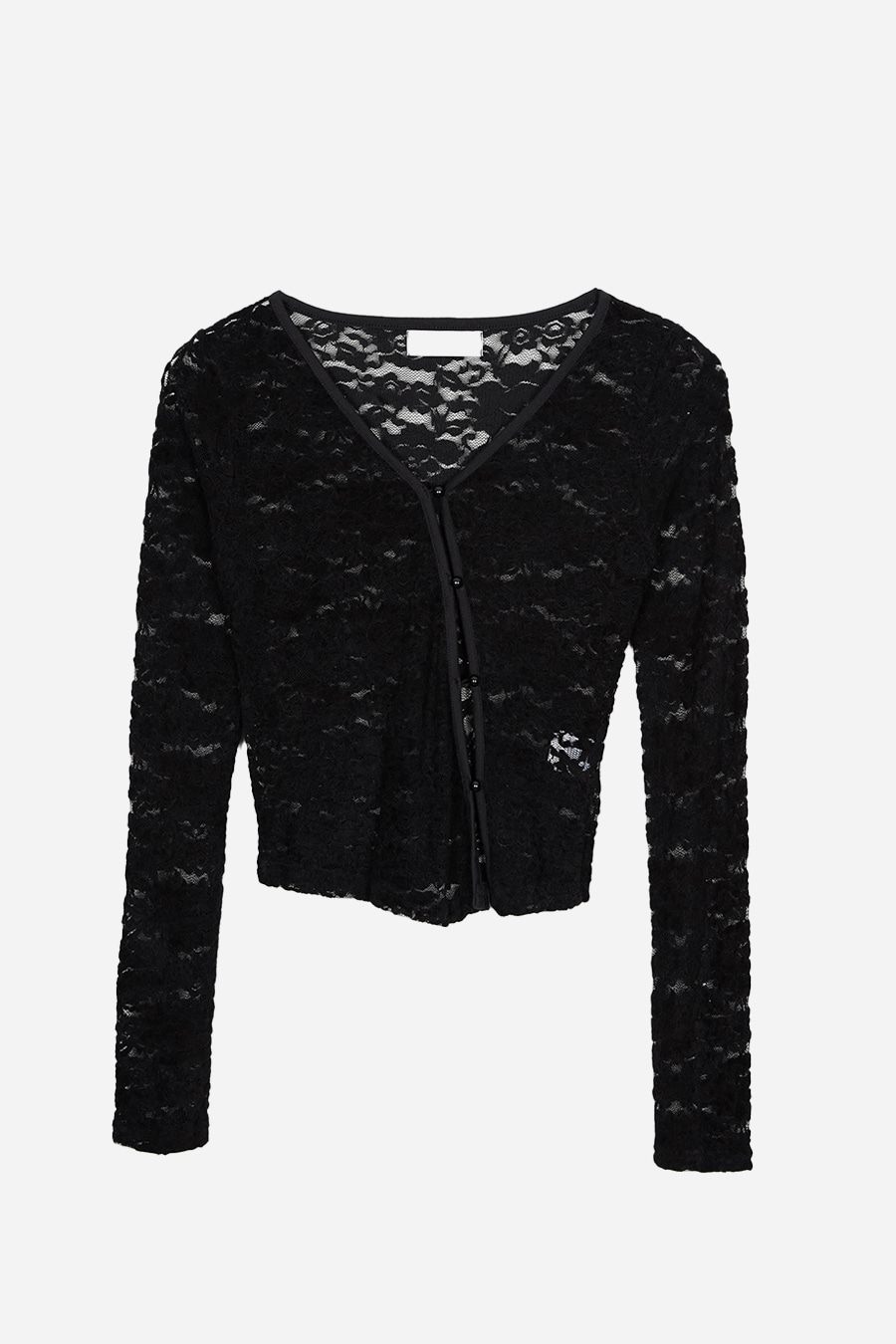 LACE UNBAL CARDIGAN