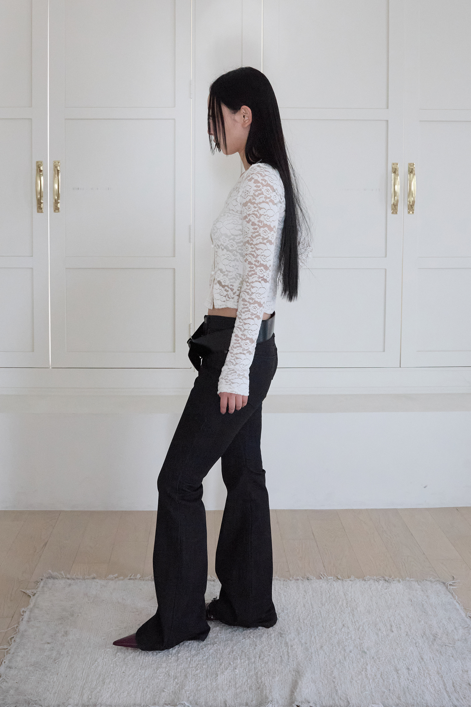 FLARE NON-FADE RAW JEANS