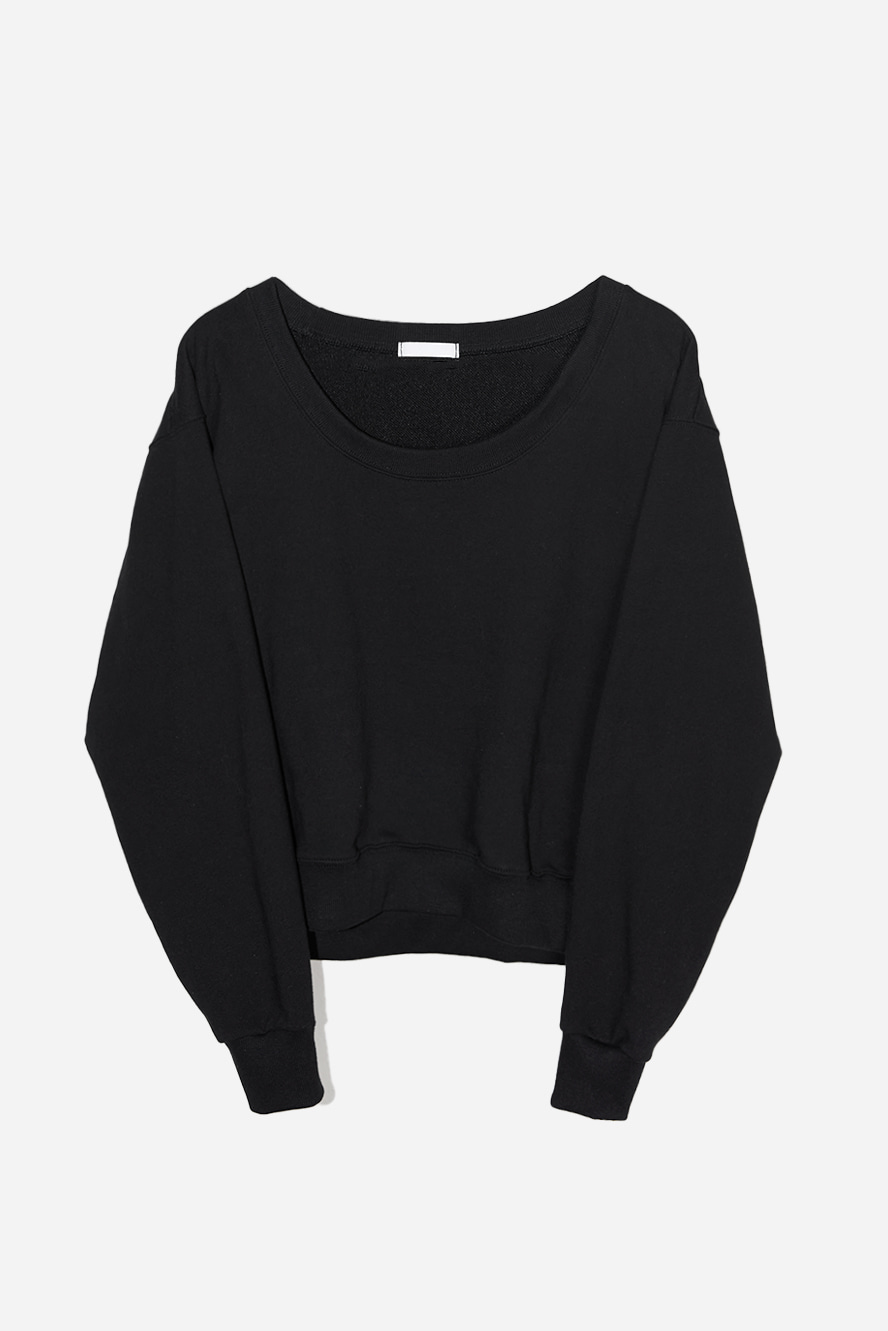 DEEP U-NECK SWEATSHIRT
