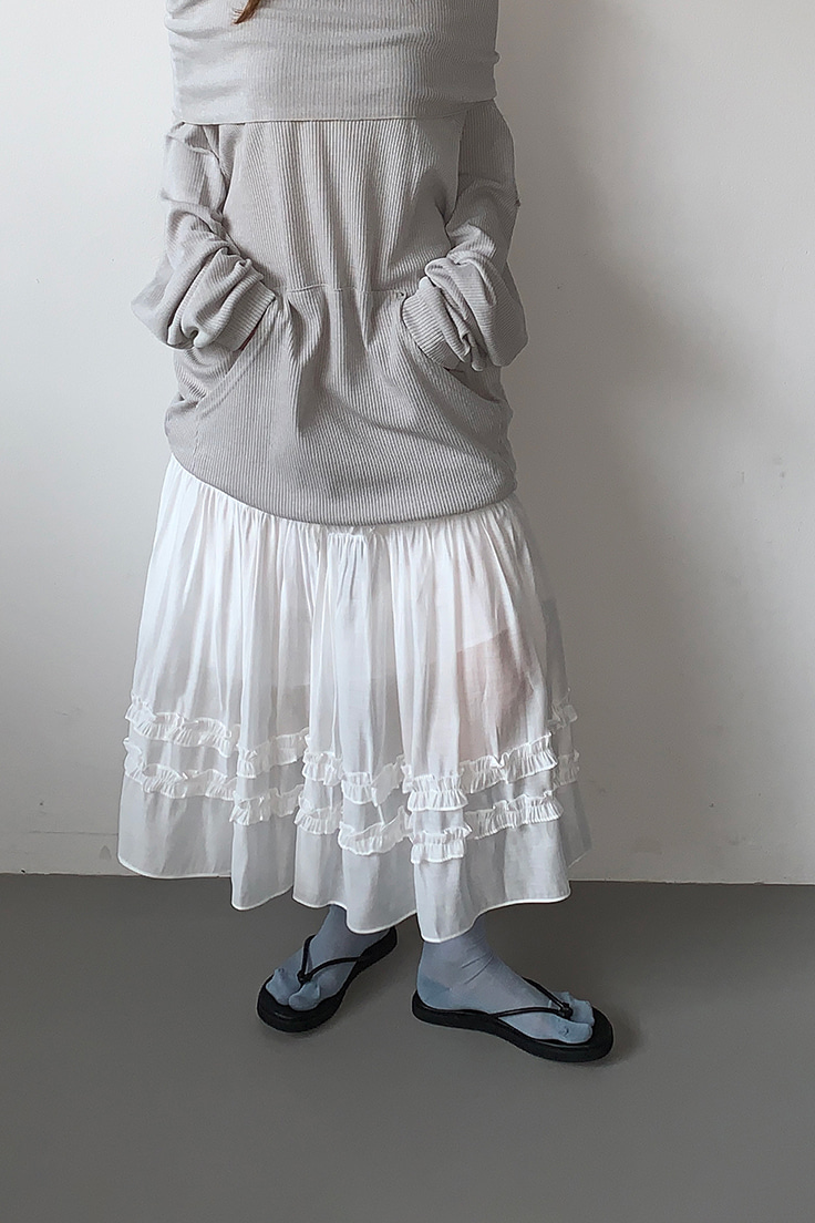 FLOWY RUFFLE SKIRT