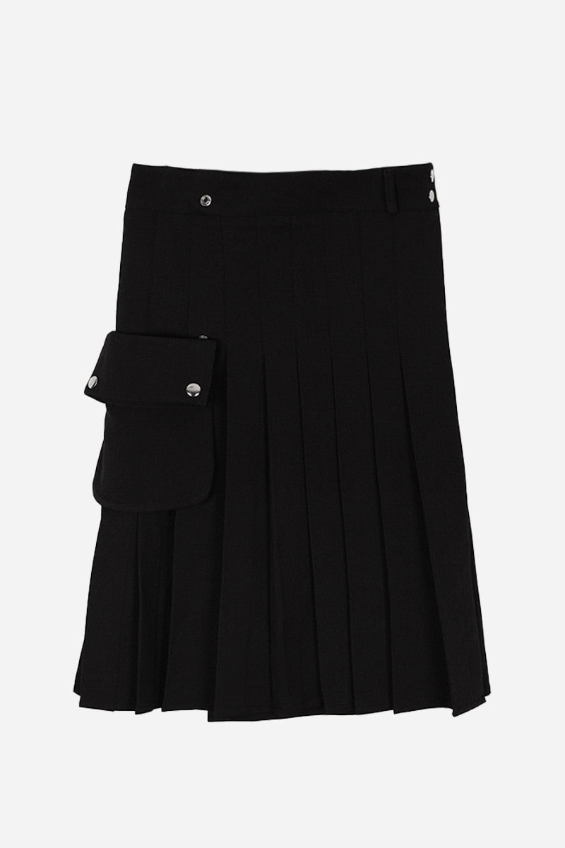 FASTEN PLEATED POCKET SKIRT