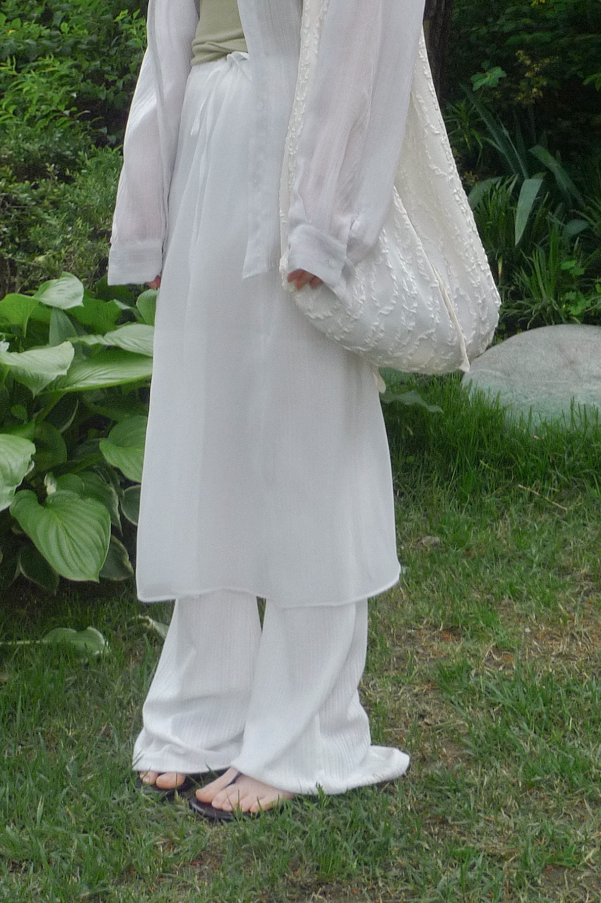 ORGANIC SHEER LONG SKIRT