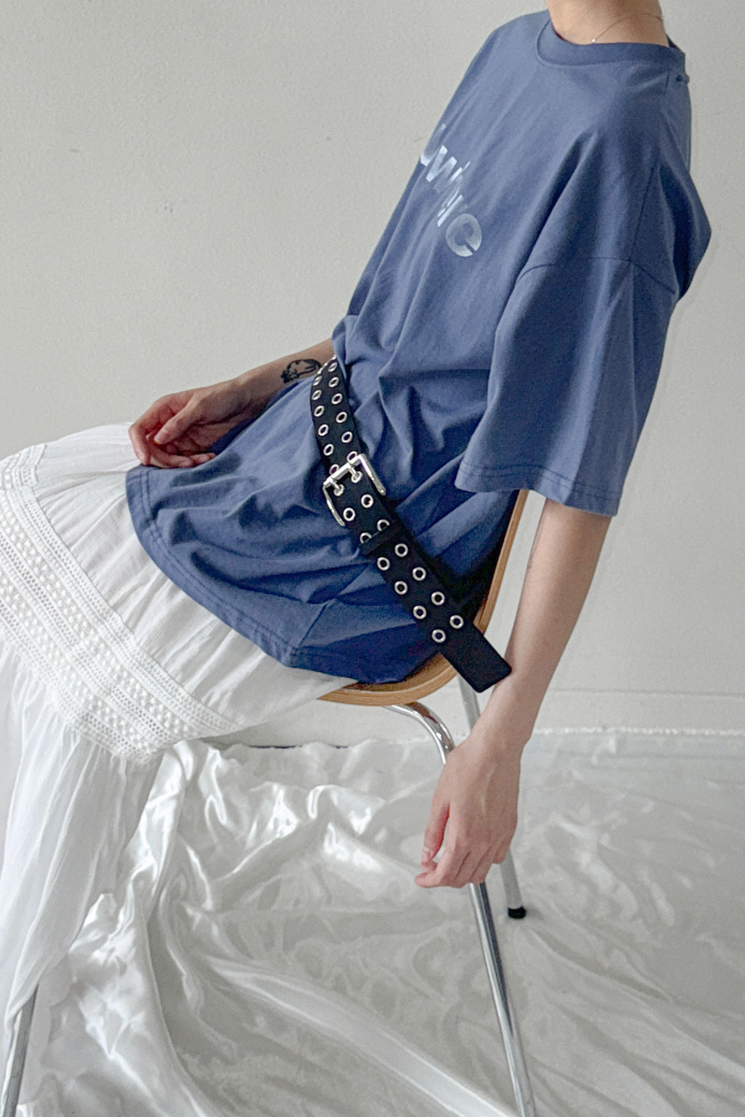 SUEDE EYELET WAIST BELT