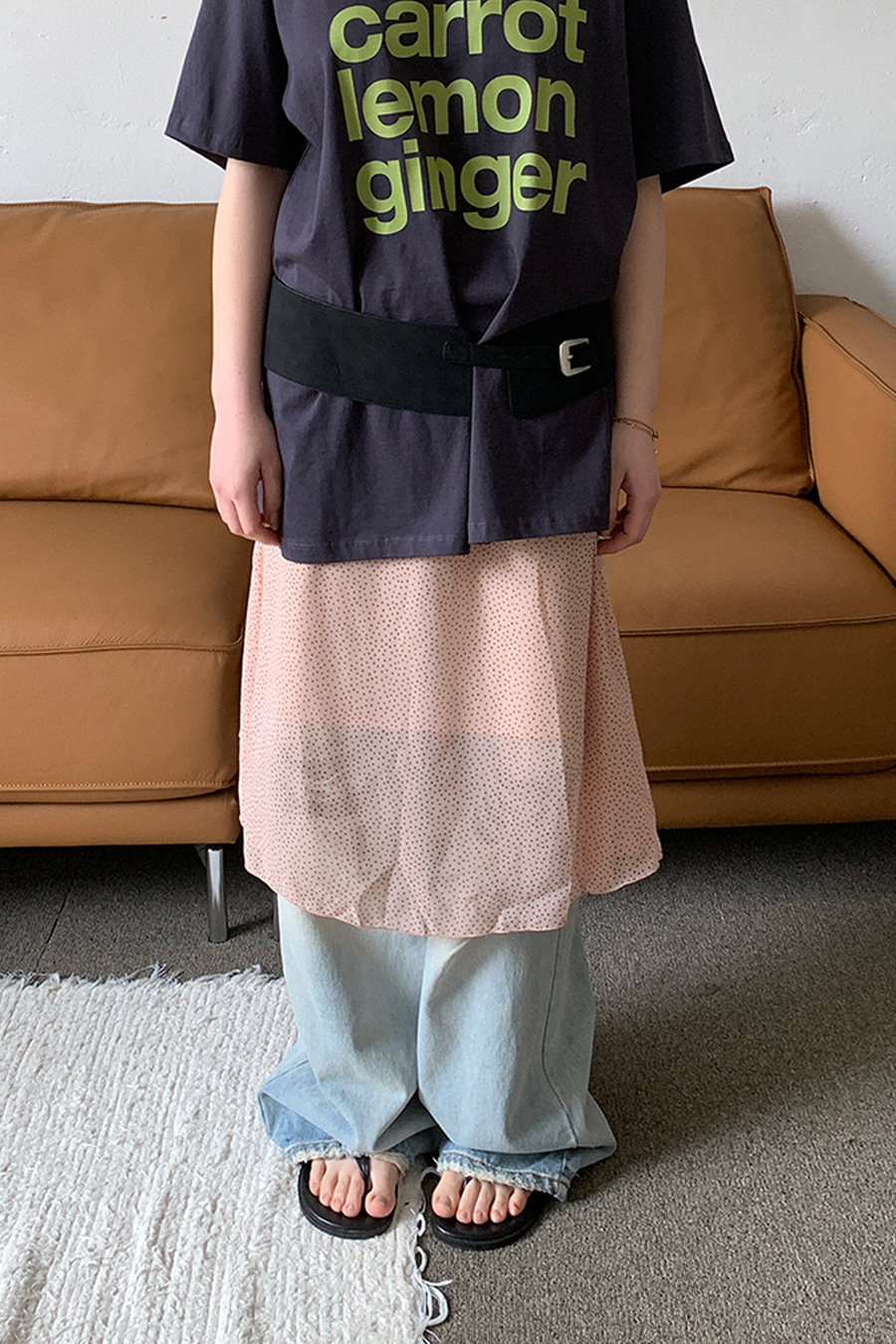 FRECKLE DOT SHEER SKIRT