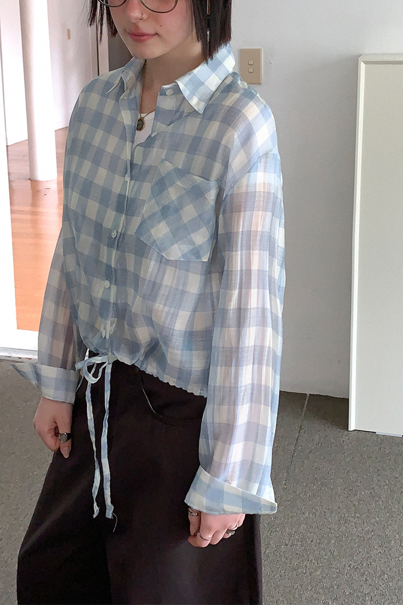 SELECT STRAP CROPPED SHIRT