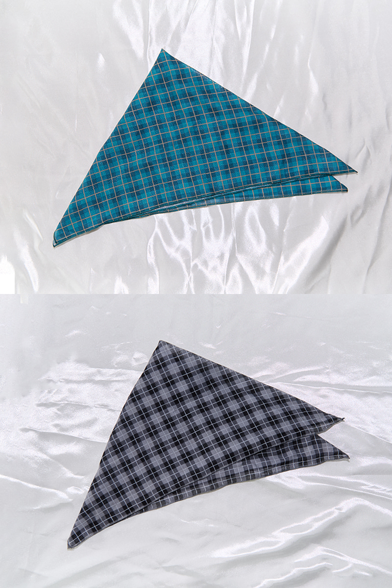 CHECK GAUZE SCARF