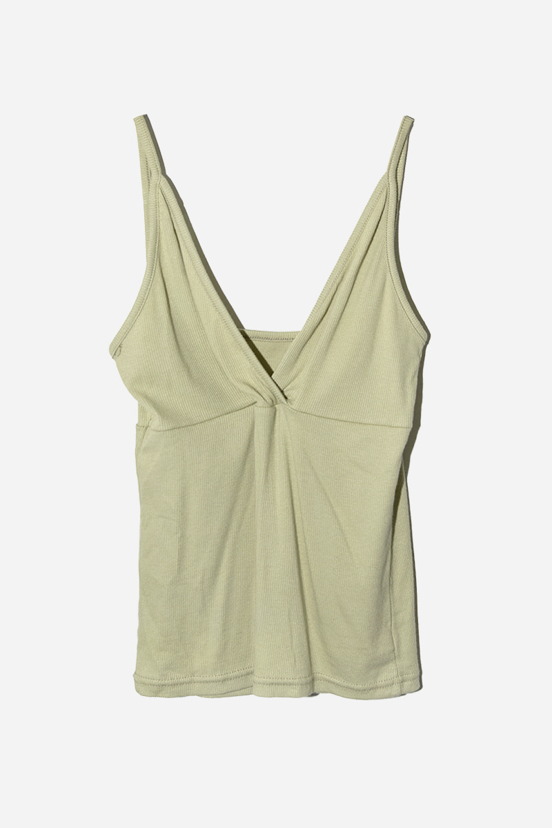 RIBBED WRAP SLEEVELESS