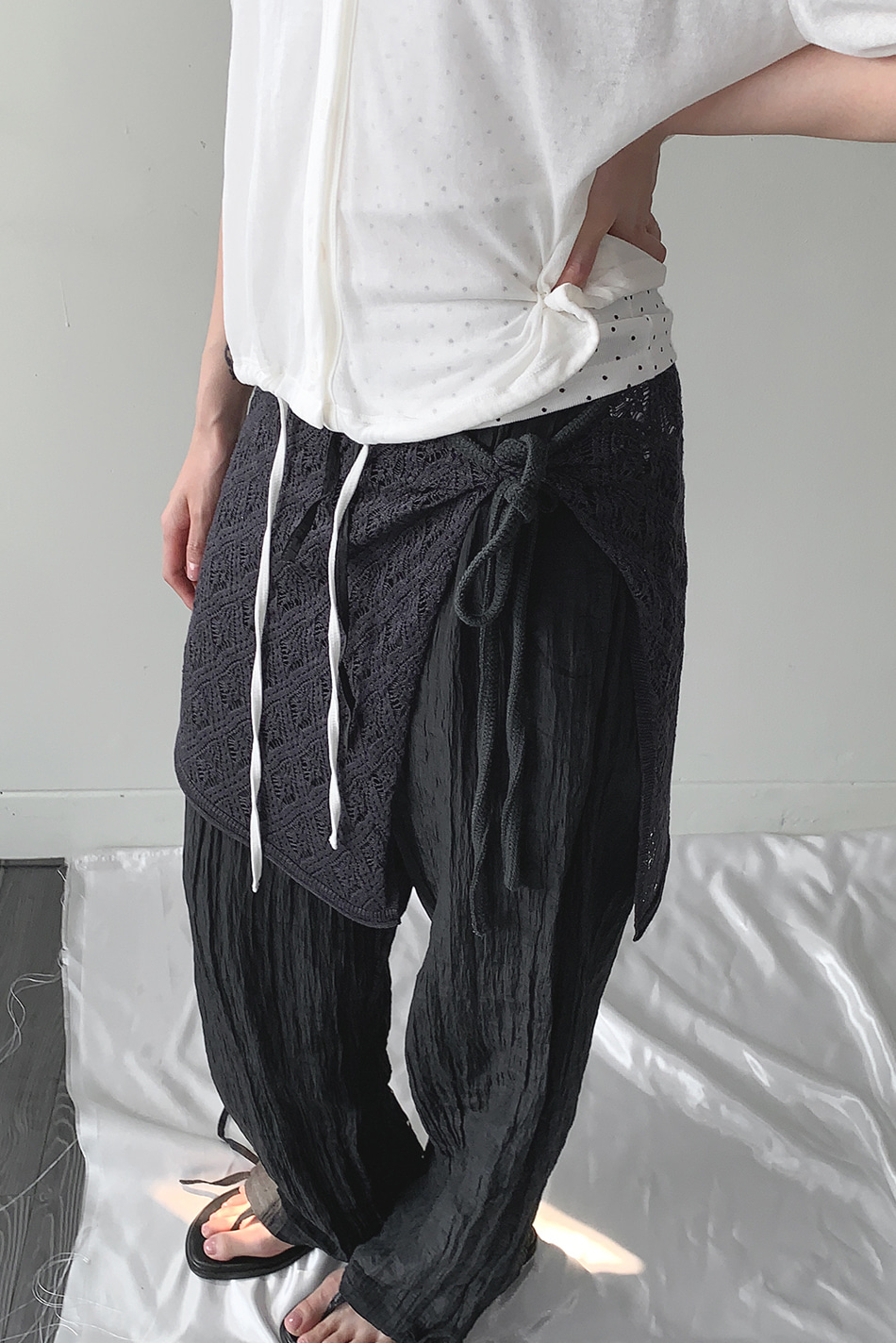 JACQUARD WRAP SKIRT