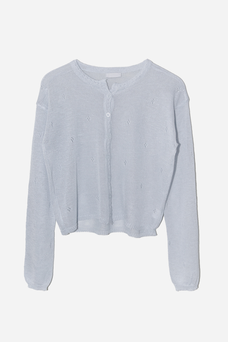 BASIC PUNCHING CARDIGAN