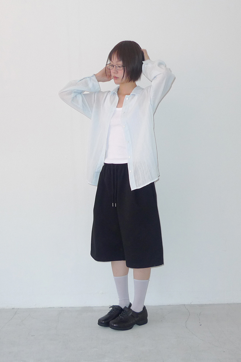PINTUCK SWEAT BERMUDA PANTS