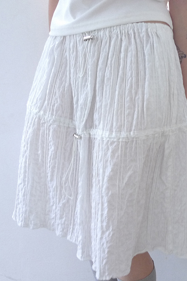 EMBO WRINKLE BANDING SKIRT