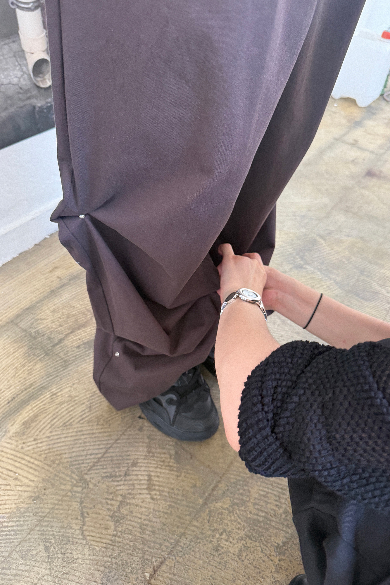 SNAP WIDE BANDING PANTS