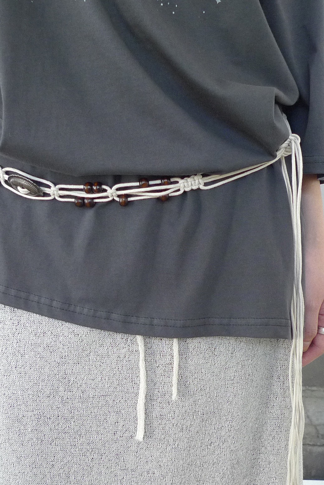 ETHNIC BEADS TIE BELT