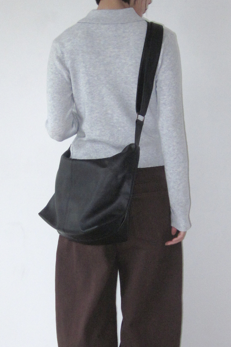STITCH LEATHER CROSS BAG