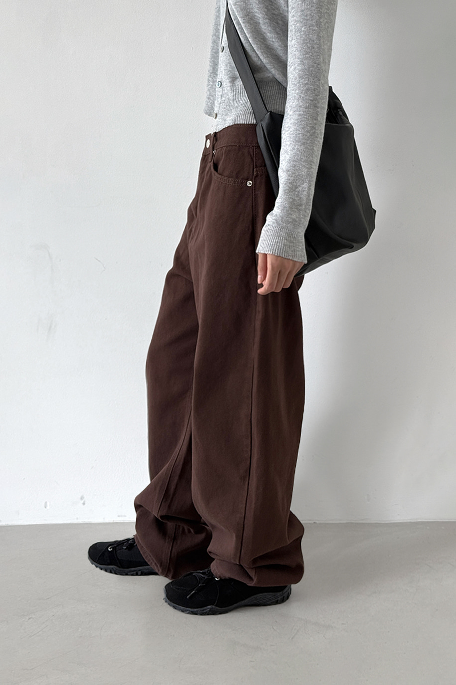 CURVE SOLID COTTON PANTS