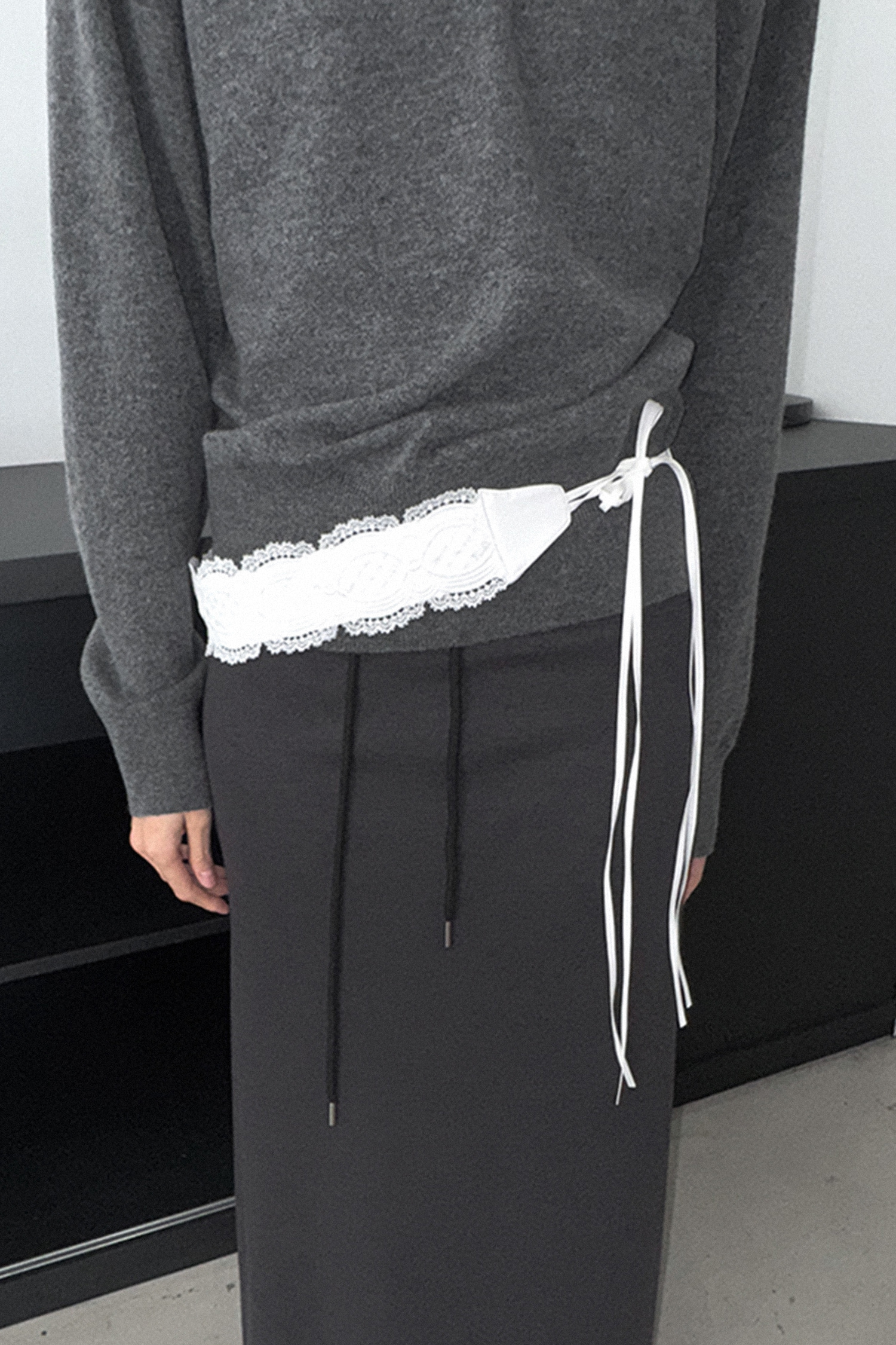 LACE LEATHER STRAP BELT