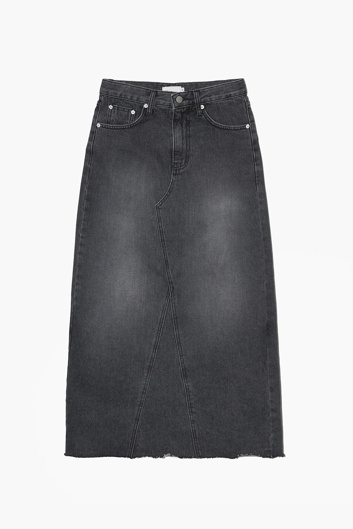 CUTTING LONG DENIM SKIRT
