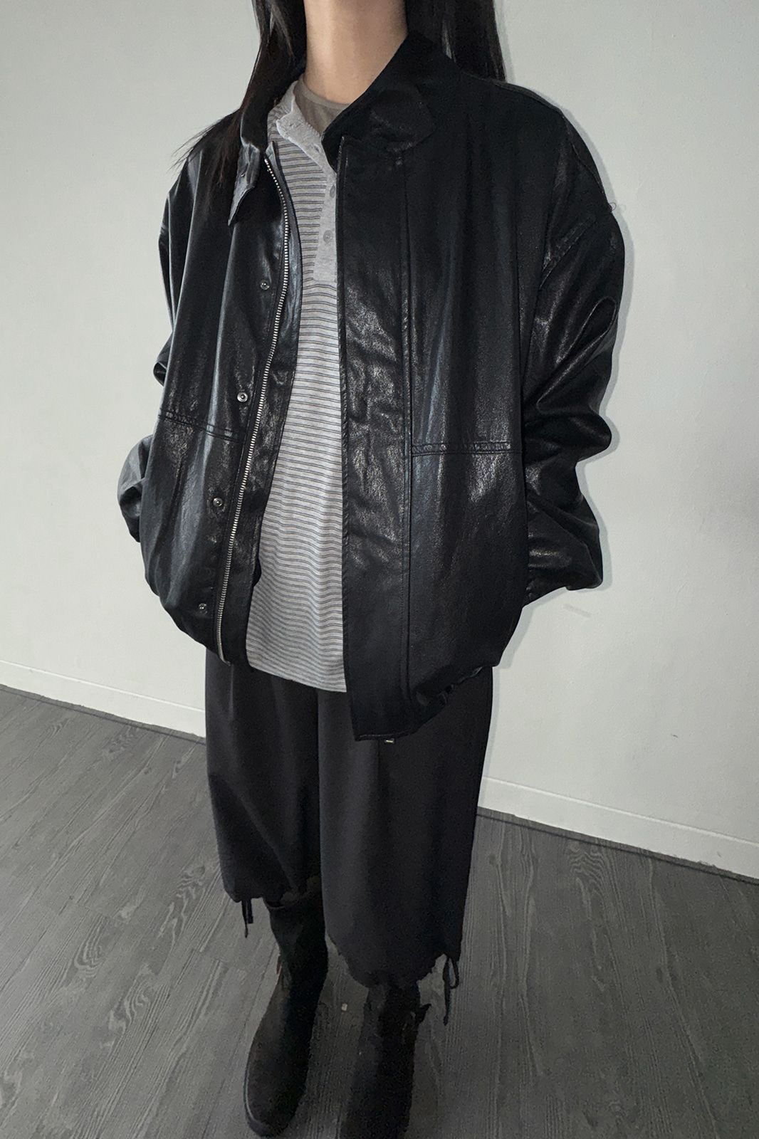 CITY LEATHER BLOUSON