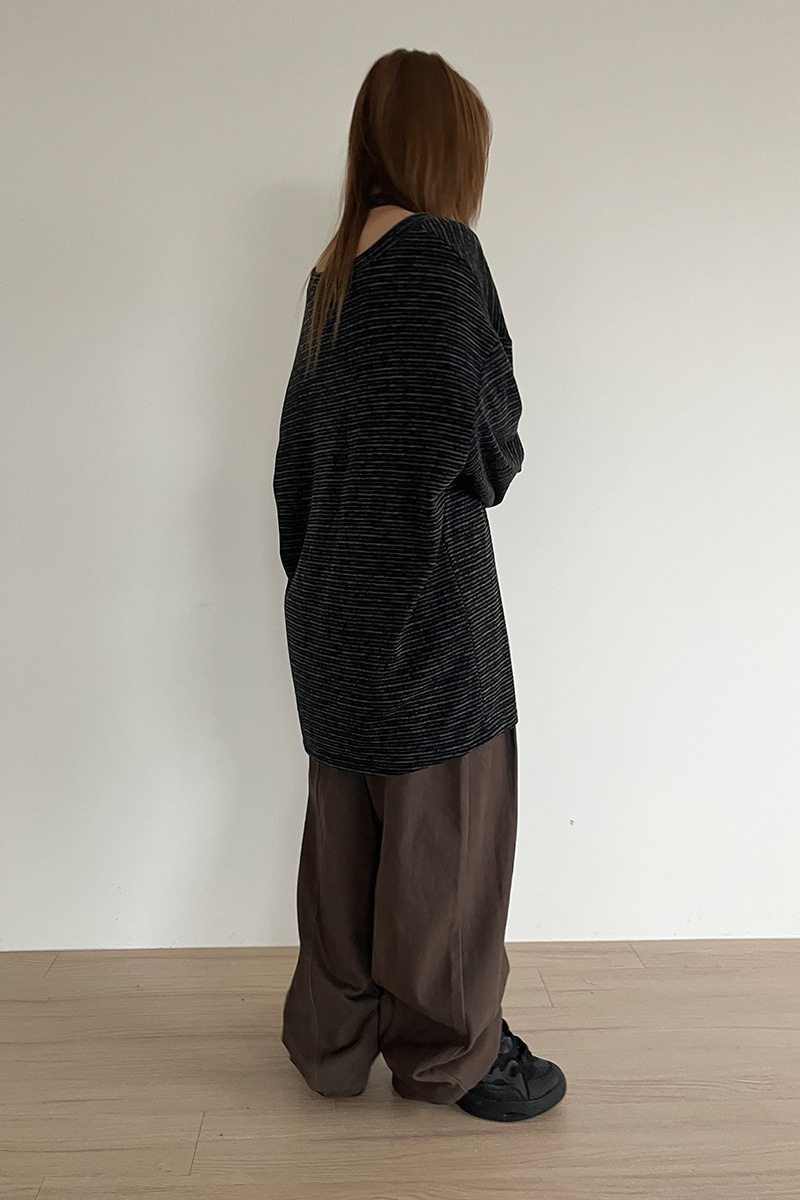 PINTUCK COTTON BANDING PANTS
