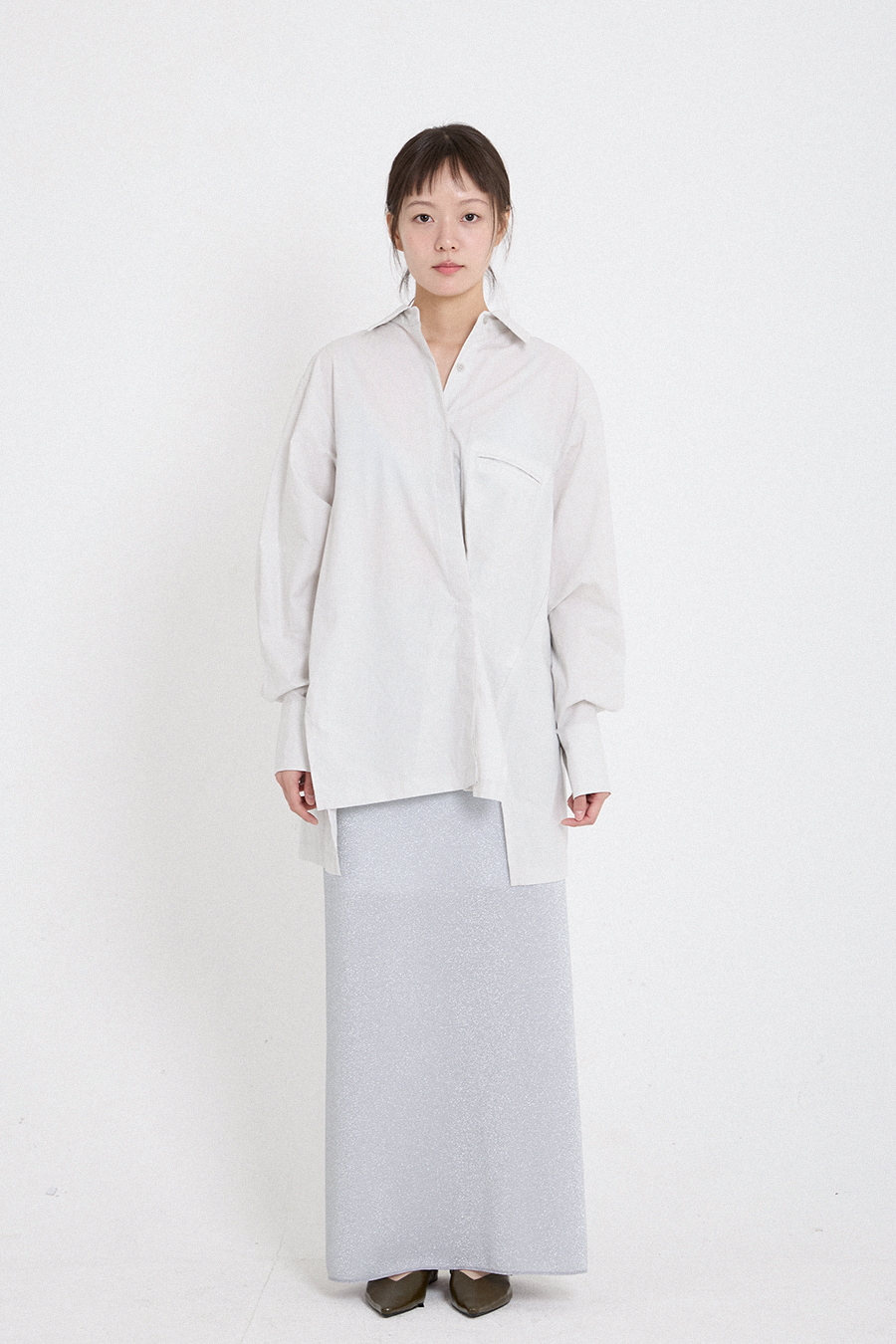 투웨이 루즈 셔츠 (BLUE GRAY)