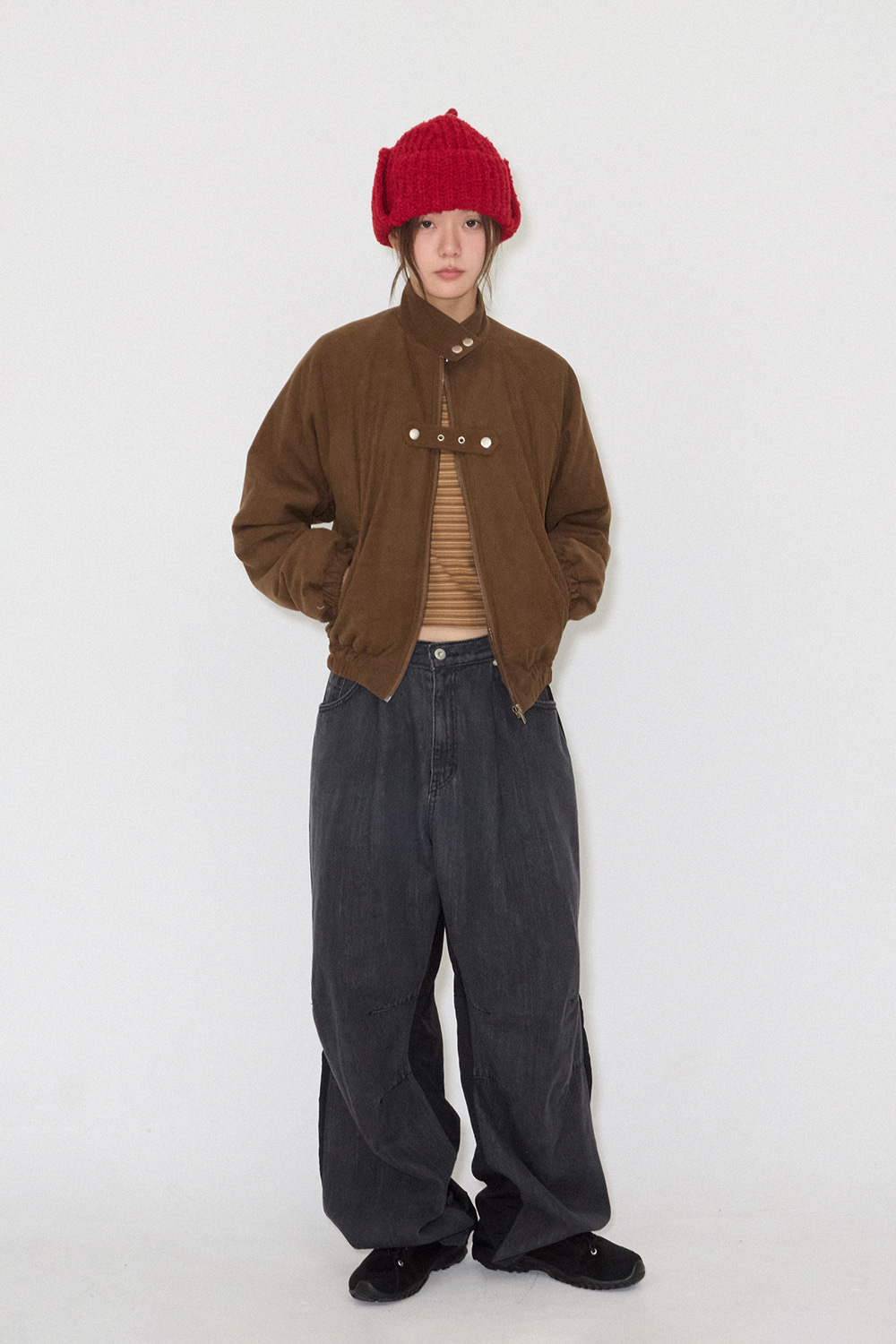 HIGH NECK DOUBLE BUTTON JUMPER
