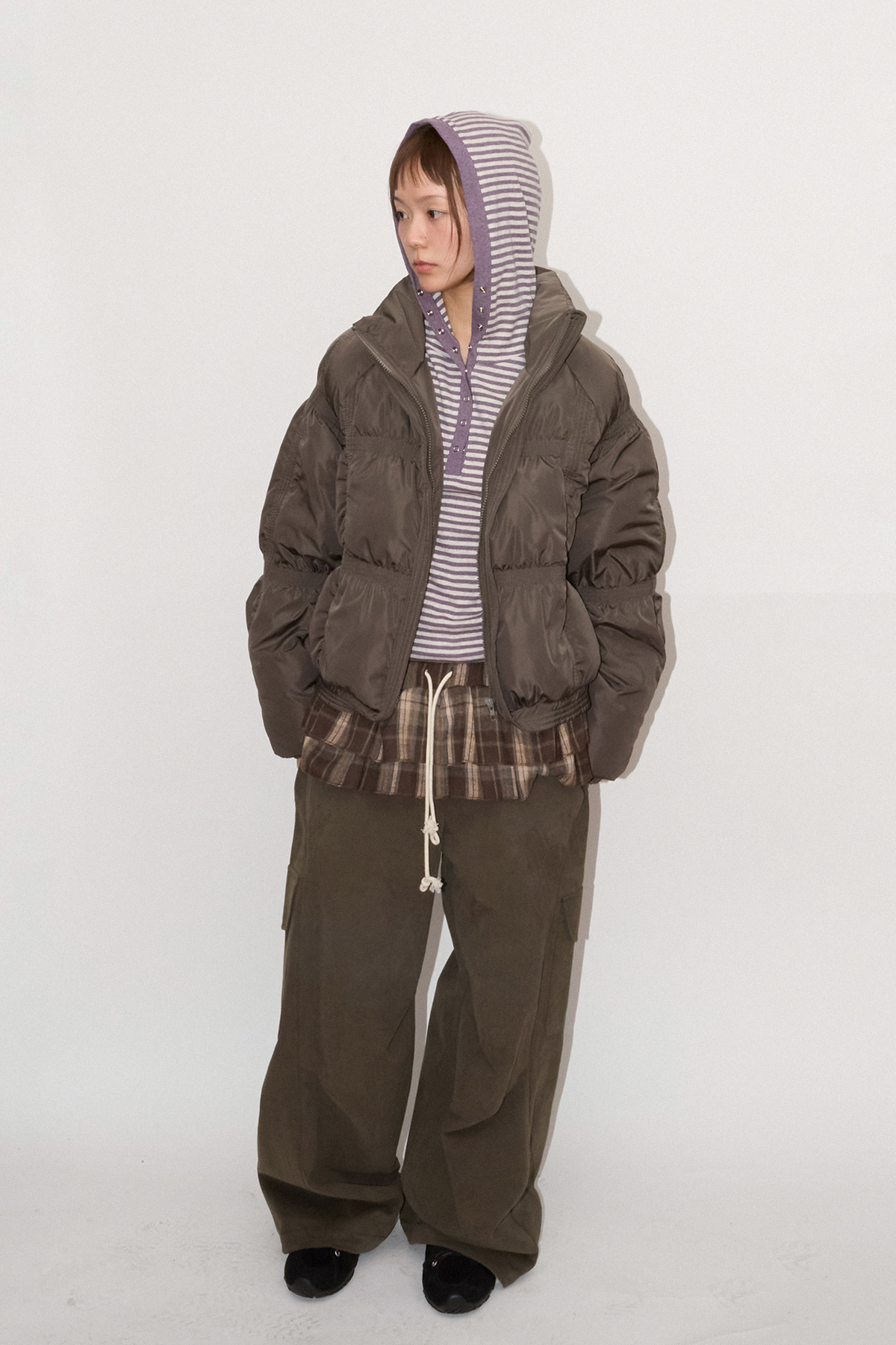 VINTAGE BLOCK PADDED JACKET