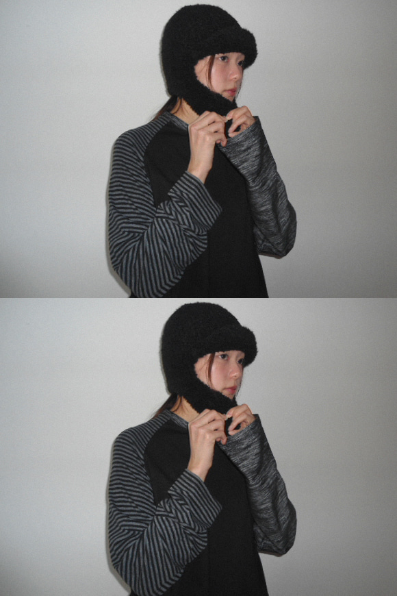 BUTTON EAR FLAP BEANIE