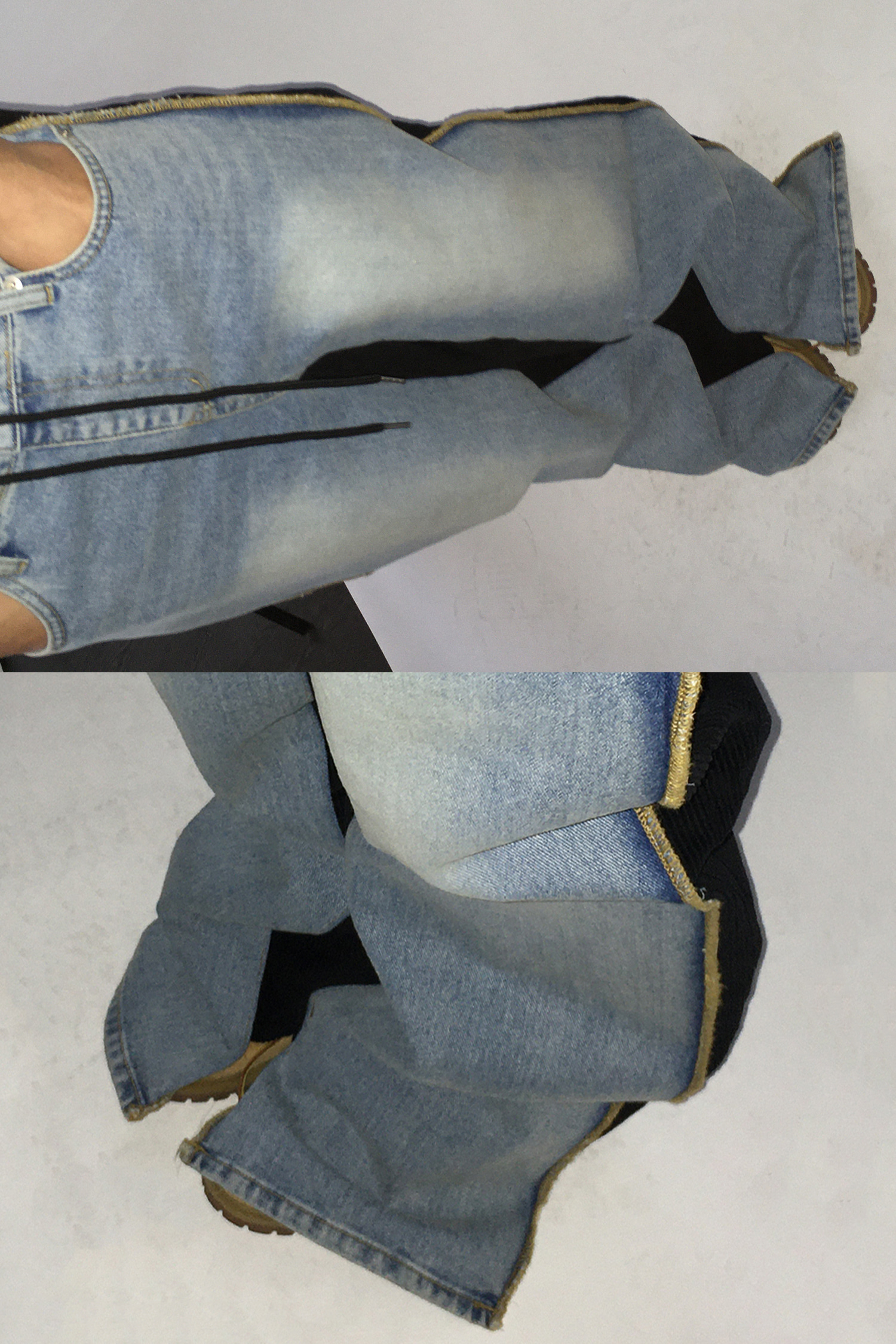 LAYERED CORDUROY DENIM