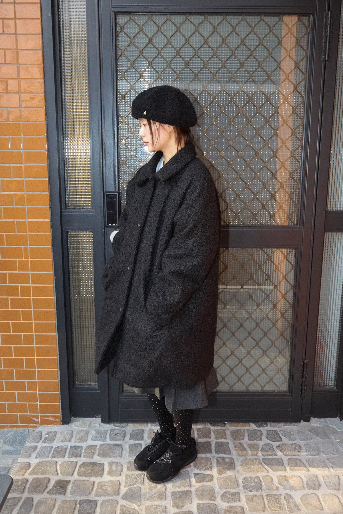 BOUCLE SOFT HALF COAT