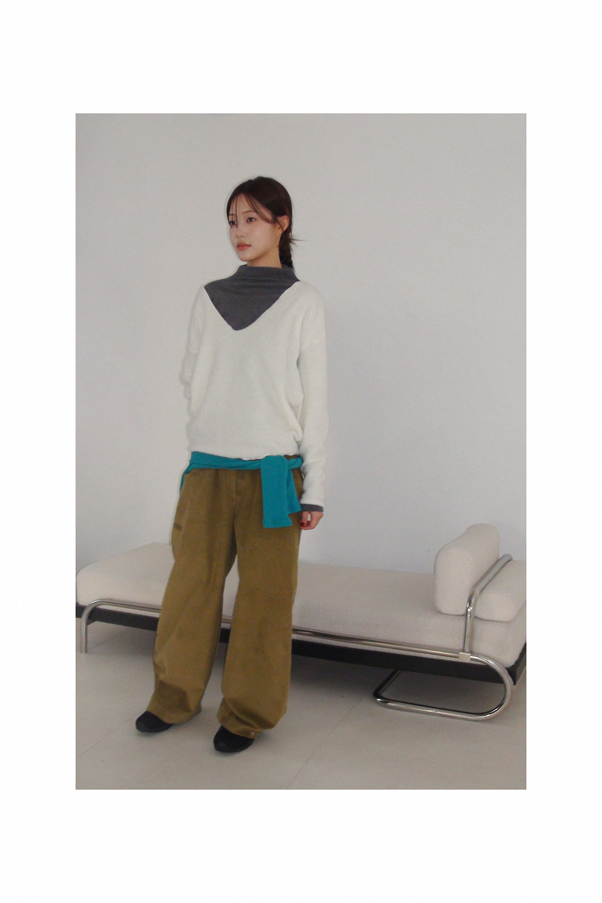 FLEECE TURTLENECK TEE