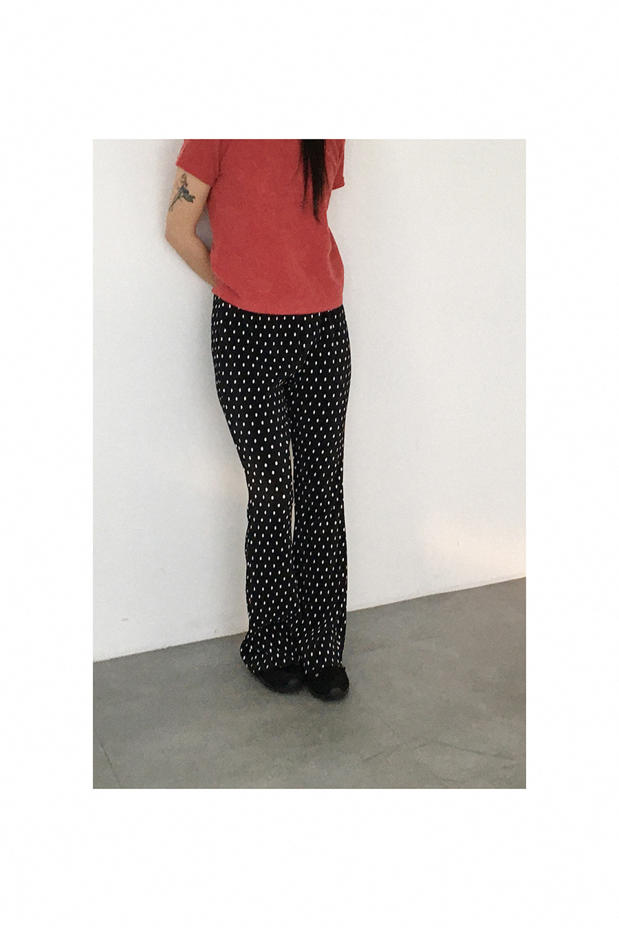 DOT BOOTCUT PANTS