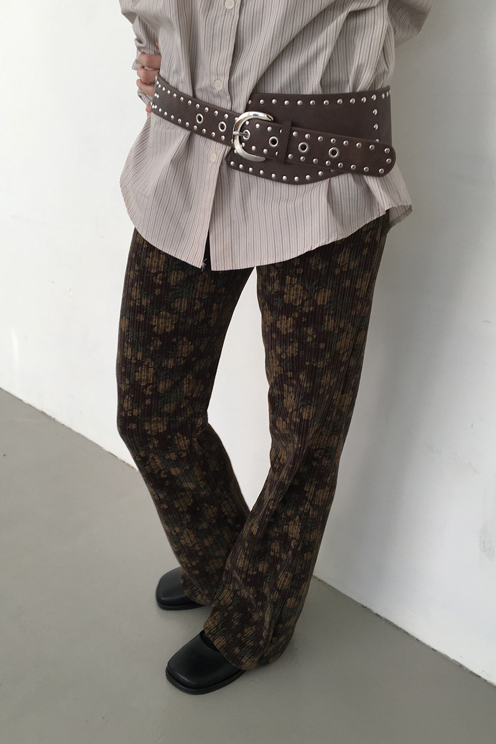 FLOWER CORD BOOTCUT