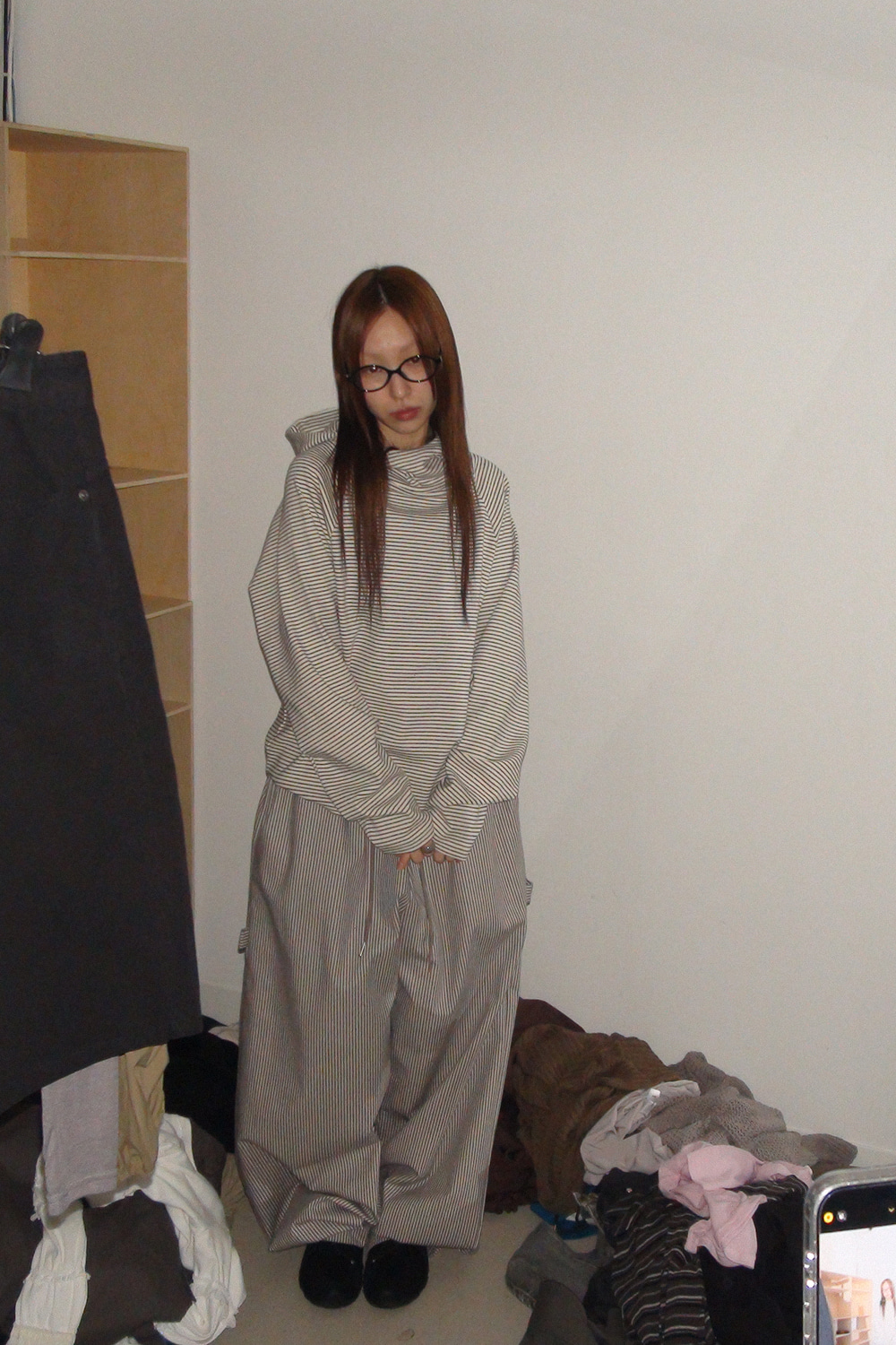STRIPE BALLOON CARPENTER PANTS