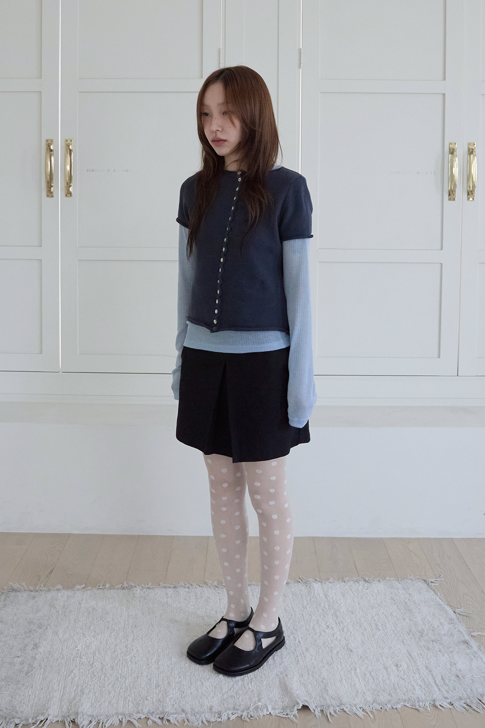 WAVY BUTTON CARDIGAN