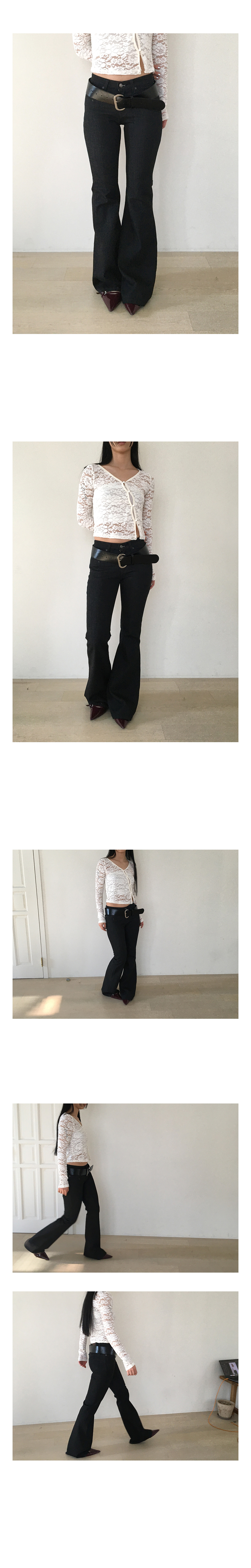 FLARE NON-FADE RAW JEANS
