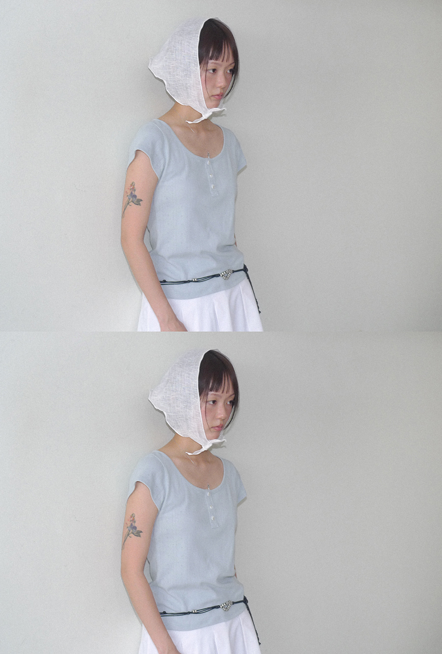 LINEN TRIANGLE SCARF