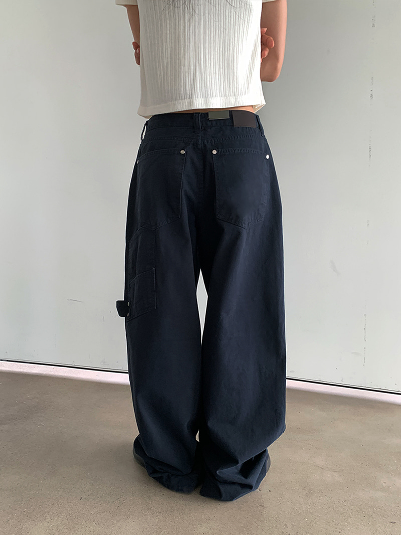 RIVET CARPENTER WIDE PANTS
