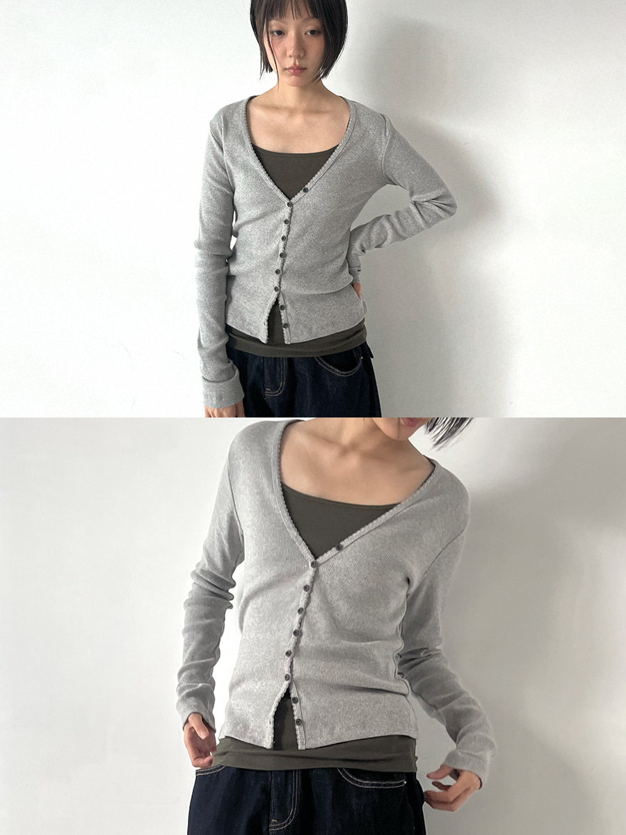 LACE TRIMMING CARDIGAN