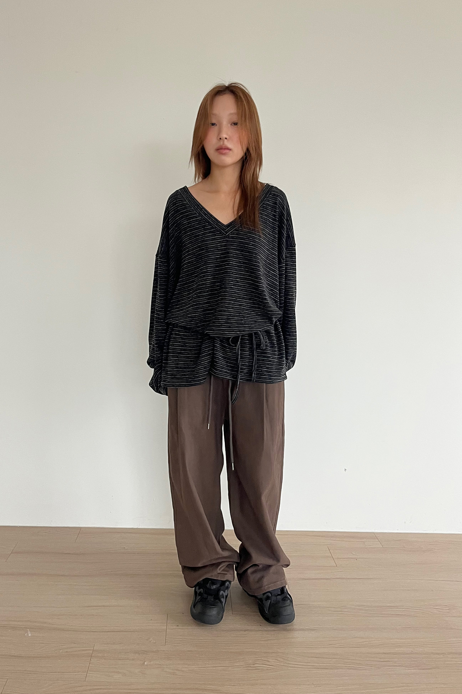 PINTUCK COTTON BANDING PANTS