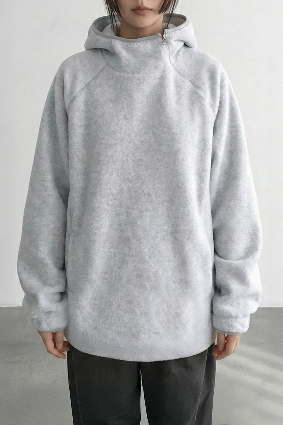 DIAGONAL FLEECE ANORAK