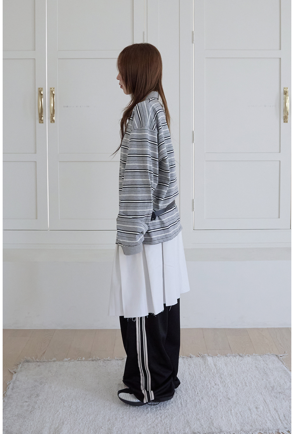 BUTTON PLEATED SKIRT 상세 이미지 4