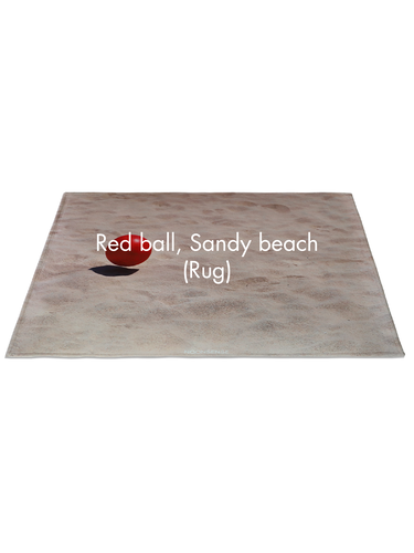 Red ball, Sandy beach - Rug