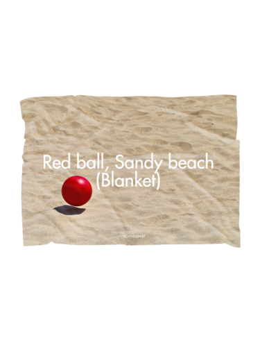 Red ball, Sandy beach - Blanket 2 size