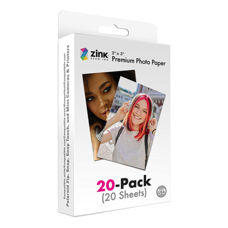 징크 Zink 정품 SNAP/Mint 전용 Zink Paper 2X3" (스티커 타입) 20매